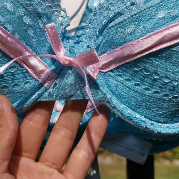 Rene Rofe Lace Blue Bra - Picture 11 of 15